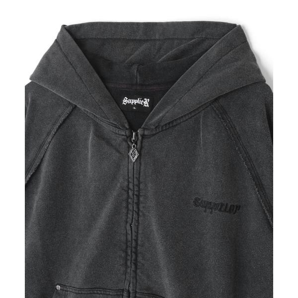 エルエイチピー（LHP）/SUPPLIER／サプライヤー／LEATHER PATCH ZIP HOODIE_3