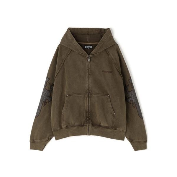 エルエイチピー（LHP）/SUPPLIER／サプライヤー／LEATHER PATCH ZIP HOODIE_14