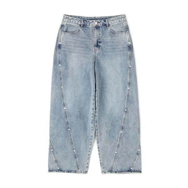 エルエイチピー（LHP）/NOT4NERD／ノットフォーナード／STUD INCISION CURVED DENIM PANT_1