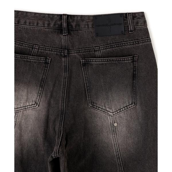エルエイチピー（LHP）/NOT4NERD／ノットフォーナード／STUD INCISION CURVED DENIM PANT_6