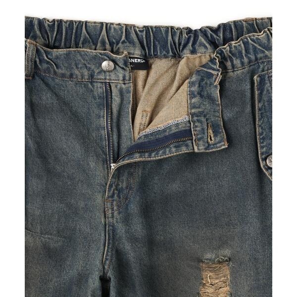 エルエイチピー（LHP）/NOT4NERD／ノットフォーナード／CAMO LAYERED DESTROYED DENIM PA_3