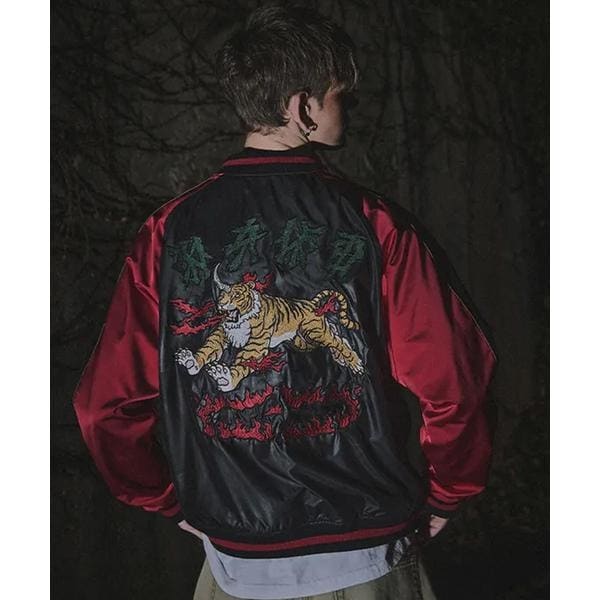エルエイチピー（LHP）/NOT4NERD／ノットフォーナード／HORNED TIGER SATIN SOUVENIR JAC_1