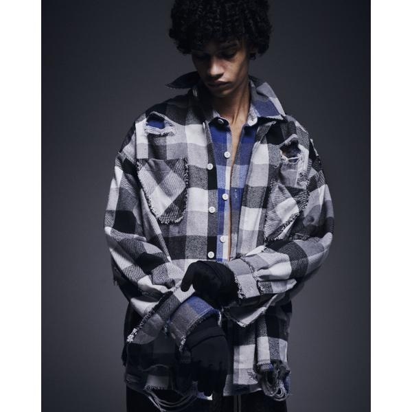 エルエイチピー（LHP）/DankeSchon／ダンケシェーン／FLANNEL DAMAGE SHIRTS BLOCK_1