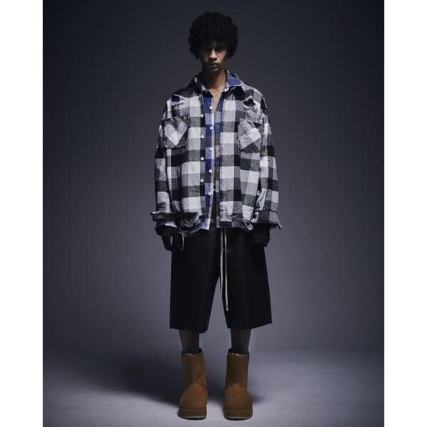 エルエイチピー（LHP）/DankeSchon／ダンケシェーン／FLANNEL DAMAGE SHIRTS BLOCK_4