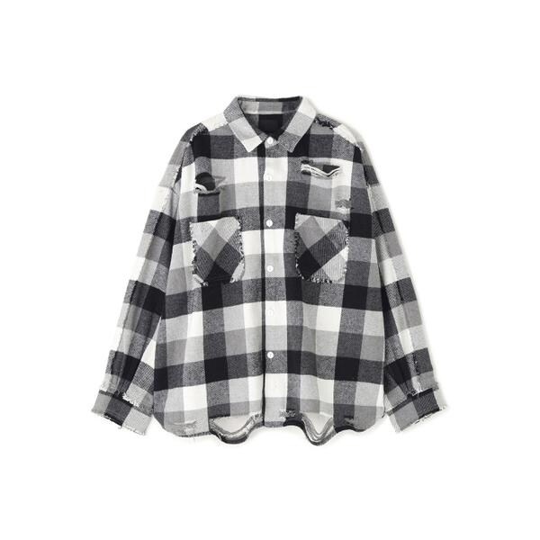 エルエイチピー（LHP）/DankeSchon／ダンケシェーン／FLANNEL DAMAGE SHIRTS BLOCK_7