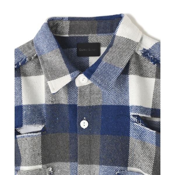 エルエイチピー（LHP）/DankeSchon／ダンケシェーン／FLANNEL DAMAGE SHIRTS BLOCK_13