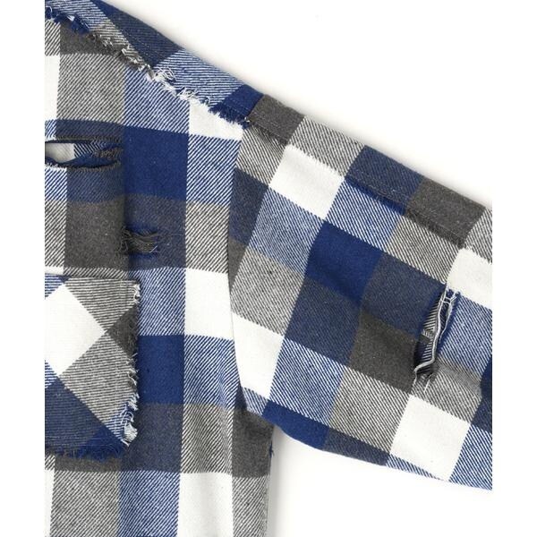 エルエイチピー（LHP）/DankeSchon／ダンケシェーン／FLANNEL DAMAGE SHIRTS BLOCK_15