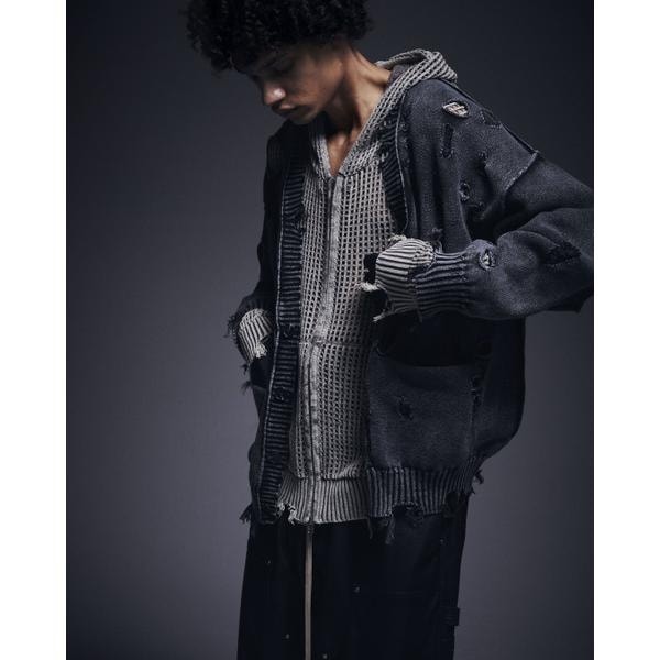 エルエイチピー（LHP）/DankeSchon／ダンケシェーン／ACID WASH TENJIKU CARDIGAN