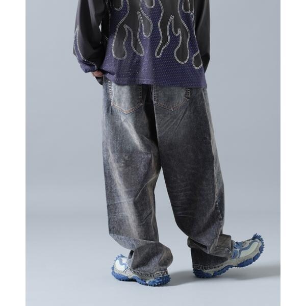 エルエイチピー（LHP）/WHITELAND／ホワイトランド／FLOCKY WIDE DENIM PANTS_1