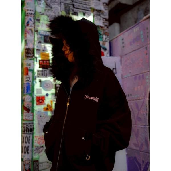 エルエイチピー（LHP）/SUPPLIER／サプライヤー／FAUX FUR CROPPED CROSS ZIP HOODIE_1