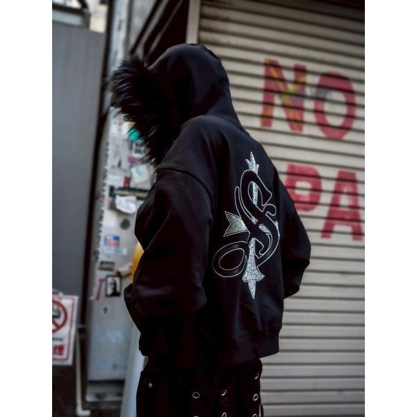エルエイチピー（LHP）/SUPPLIER／サプライヤー／FAUX FUR CROPPED CROSS ZIP HOODIE