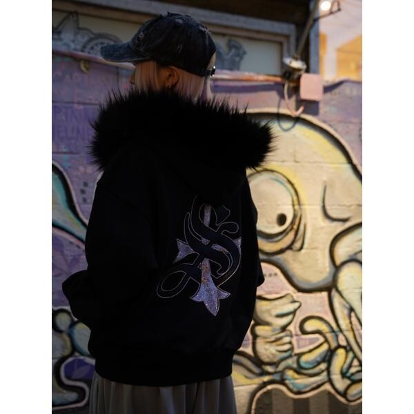 エルエイチピー（LHP）/SUPPLIER／サプライヤー／FAUX FUR CROPPED CROSS ZIP HOODIE_2