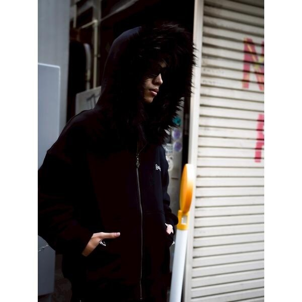 エルエイチピー（LHP）/SUPPLIER／サプライヤー／FAUX FUR CROPPED CROSS ZIP HOODIE_9