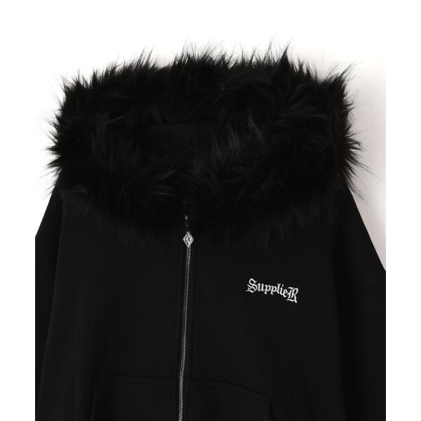 エルエイチピー（LHP）/SUPPLIER／サプライヤー／FAUX FUR CROPPED CROSS ZIP HOODIE_14