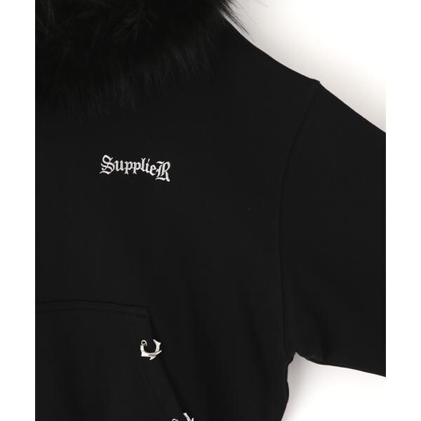 エルエイチピー（LHP）/SUPPLIER／サプライヤー／FAUX FUR CROPPED CROSS ZIP HOODIE_15