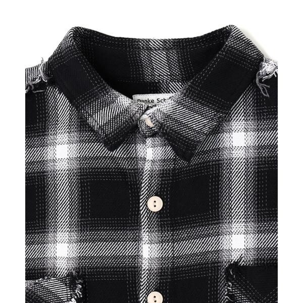 エルエイチピー（LHP）/DankeSchon／ダンケシェーン／FLANNEL DAMAGE OMBRE BLEACH CHE_4