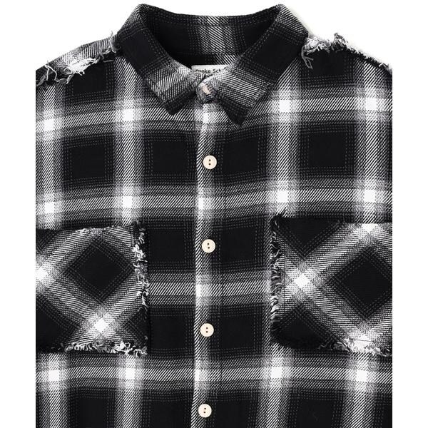 エルエイチピー（LHP）/DankeSchon／ダンケシェーン／FLANNEL DAMAGE OMBRE BLEACH CHE_5