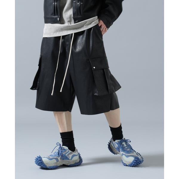 エルエイチピー（LHP）/DankeSchon／ダンケシェーン／PULEATHER CARGO SHORTS