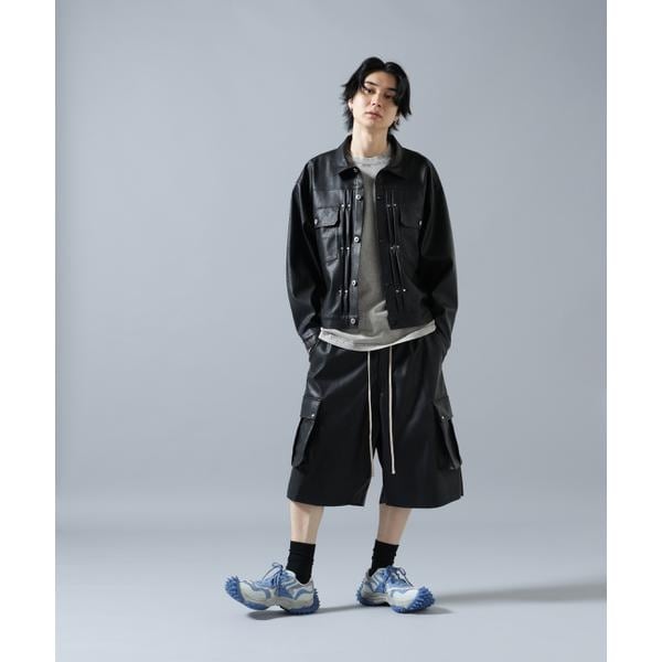 エルエイチピー（LHP）/DankeSchon／ダンケシェーン／PULEATHER CARGO SHORTS_4