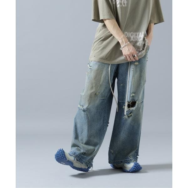 エルエイチピー（LHP）/DankeSchon／ダンケシェーン／12oz BAGGY JEANS／DIRT
