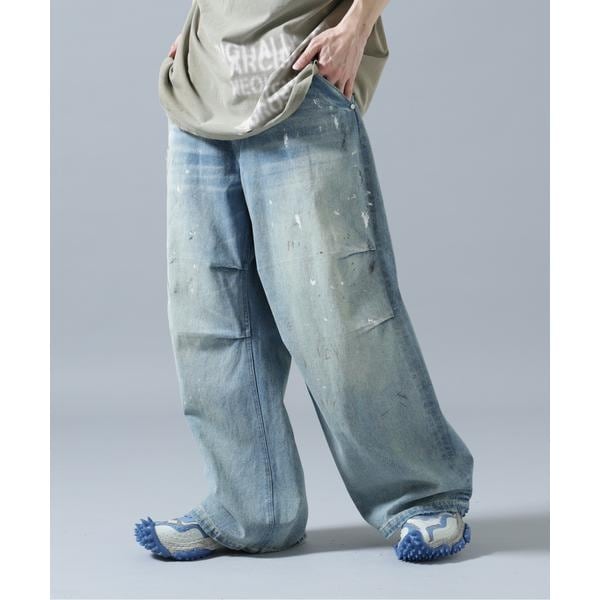 エルエイチピー（LHP）/DankeSchon／ダンケシェーン／12oz BAGGY JEANS／PAINT