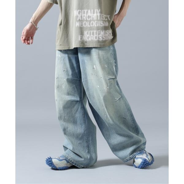 エルエイチピー（LHP）/DankeSchon／ダンケシェーン／12oz BAGGY JEANS／PAINT_1