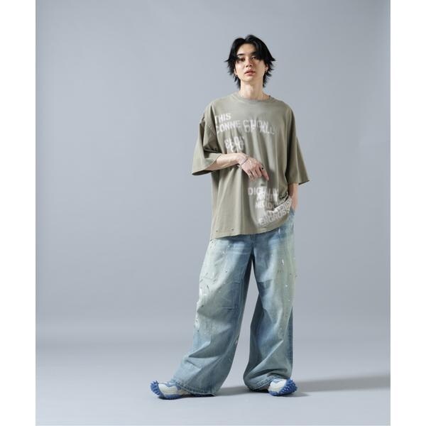 エルエイチピー（LHP）/DankeSchon／ダンケシェーン／12oz BAGGY JEANS／PAINT_4
