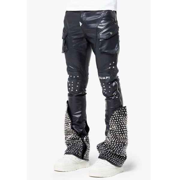【NEW】エルエイチピー（LHP）/GUAPI／グアピ／Black Coffin Arc Leather Pant V2