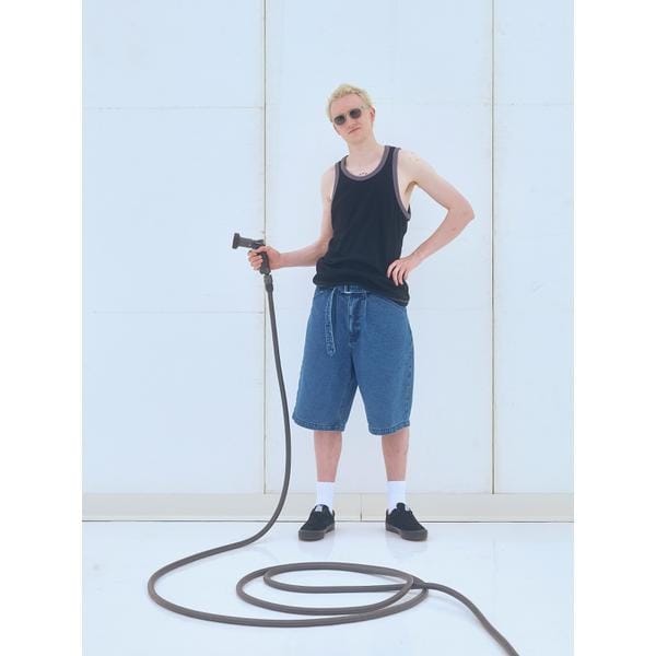 ビーバー（BEAVER）/B omnivore／ビーオムニボー　DENIM BELT SHORTS デニムベルトショーツ