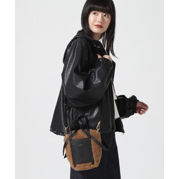 ビーセカンド（B’2nd）/VIOLAd’ORO (ヴィオラドーロ) ムートンエコファーポケットトート／ショルダ