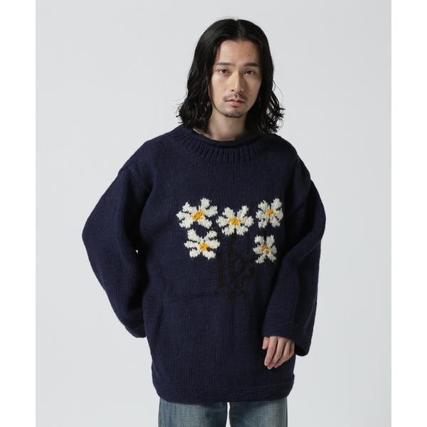 ビーセカンド（B’2nd）/MacMahon Knitting Mills ／ Roll Neck Knit−5 Flower_2