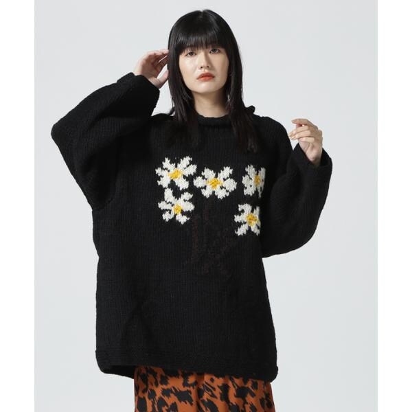 ビーセカンド（B’2nd）/MacMahon Knitting Mills ／ Roll Neck Knit−5 Flower_4