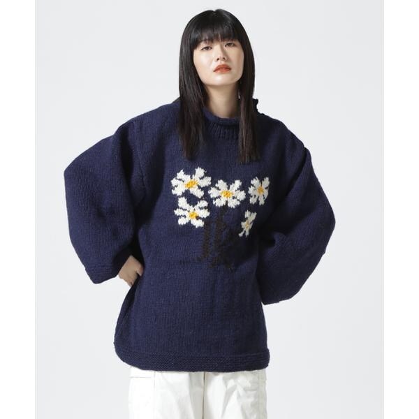 ビーセカンド（B’2nd）/MacMahon Knitting Mills ／ Roll Neck Knit−5 Flower_10