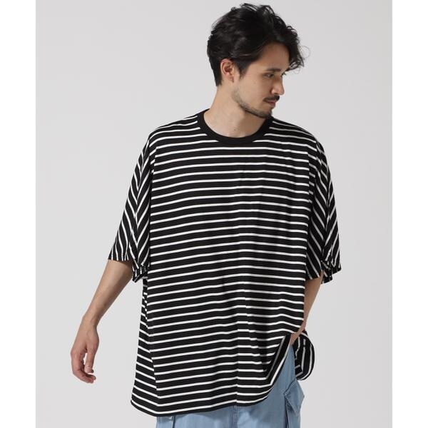 ビーセカンド（B’2nd）/MINEDENIM（マインデニム）Square Big Border T−SH