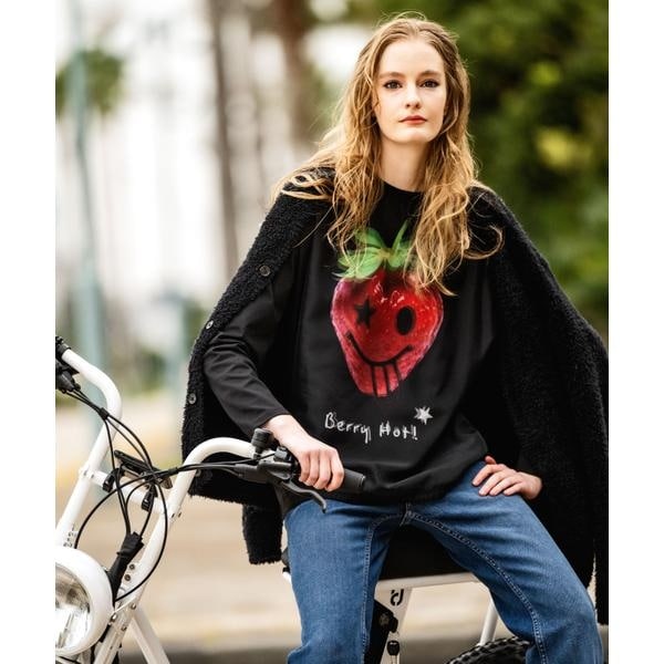 ビーセカンド（B’2nd）/maxsix(マックスシックス）BERRY HAPPY 3D L／S TEE