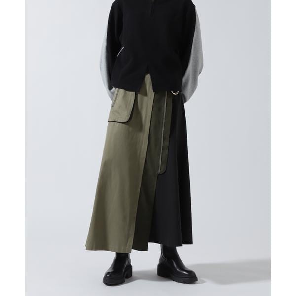 ビーセカンド（B’2nd）/Risley(リズレー) 別注ベルト付アシンメトリーフレアスカート