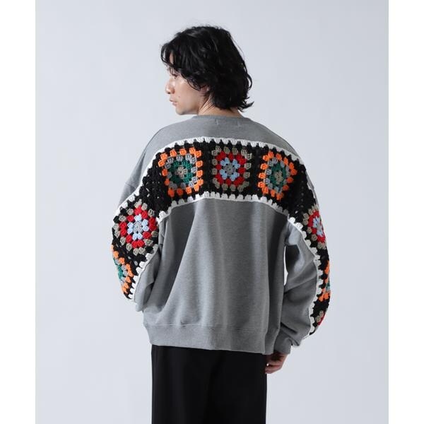 ビーセカンド（B’2nd）/DISCOVERED(ディスカバード) 別注CROCHET SLEEVE SWEAT(UNISEX)_1