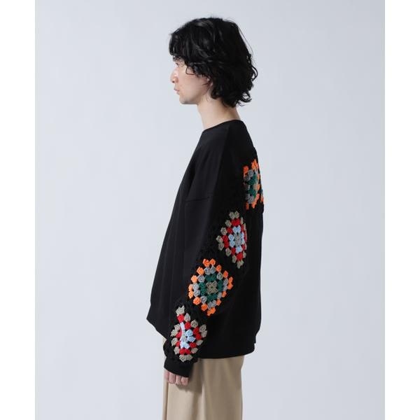 ビーセカンド（B’2nd）/DISCOVERED(ディスカバード) 別注CROCHET SLEEVE SWEAT(UNISEX)_7