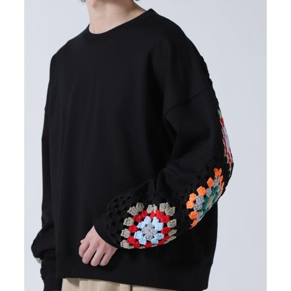 ビーセカンド（B’2nd）/DISCOVERED(ディスカバード) 別注CROCHET SLEEVE SWEAT(UNISEX)_10