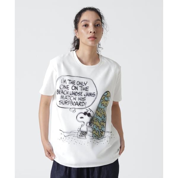 ビーセカンド（B’2nd）/TRIPPY ART(トリッピーアート）SNOOPY ON THE BEACH 3D TEE