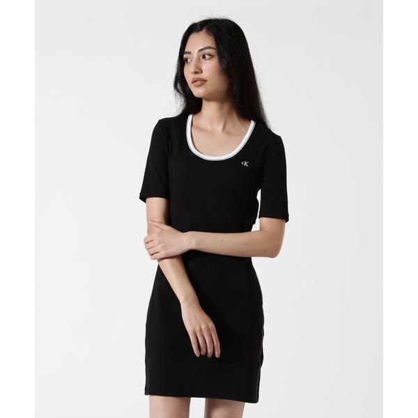 ビーセカンド（B’2nd）/Calvin Klein (カルバンクライン）BABY RIB CUTOUT MNI DRESS／
