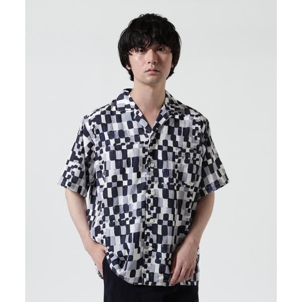 【NEW】ビーセカンド（B’2nd）/HOLO MARKET（ホロマーケット）HMV S／S SHIRTS ／ 総柄アロハ半袖シャツ