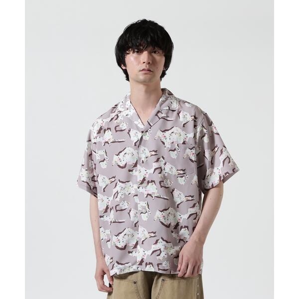 【NEW】ビーセカンド（B’2nd）/HOLO MARKET（ホロマーケット）HMV S／S SHIRTS ／ 総柄アロハ半袖シャツ_16