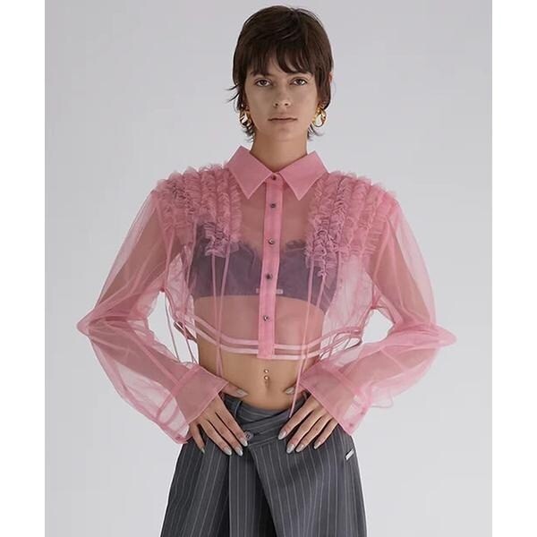 ロイヤルフラッシュ(ROYAL FLASH)/PRANK PROJECT/プランクプロジェクト/Ruffled Tulle Short Shirtの通販は