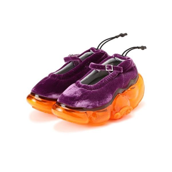 【NEW】ロイヤルフラッシュ（ROYAL FLASH）/grounds／グラウンズ／MOOPIE PUMPS PURPLE VELVET／ORANGE