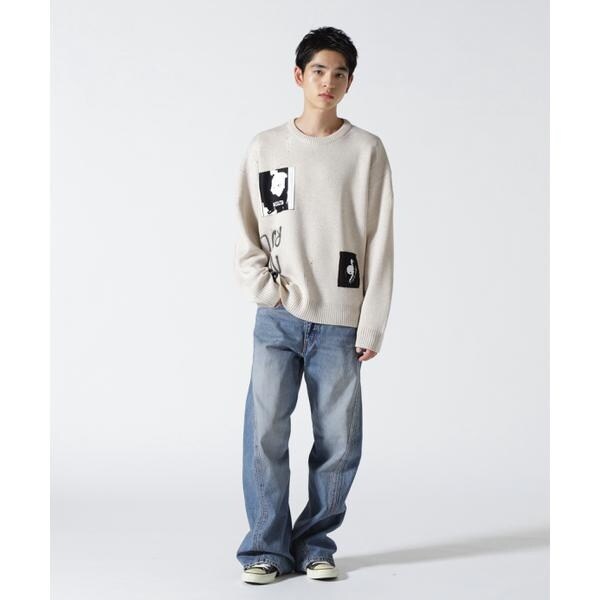 ロイヤルフラッシュ（ROYAL FLASH）/Guernika／Crash Knit sweater (Cell Division)／Beige_1