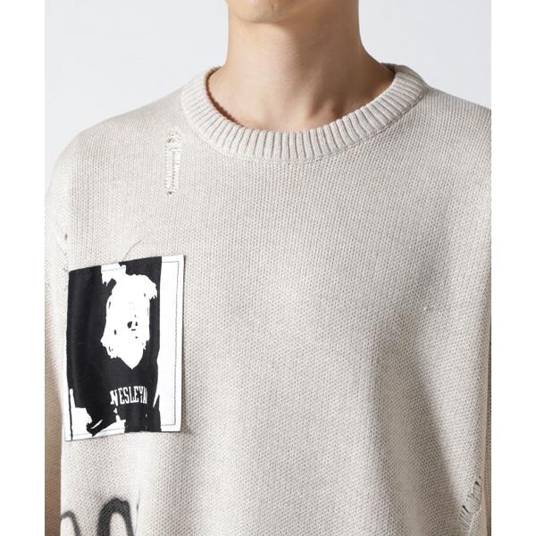 ロイヤルフラッシュ（ROYAL FLASH）/Guernika／Crash Knit sweater (Cell Division)／Beige_4
