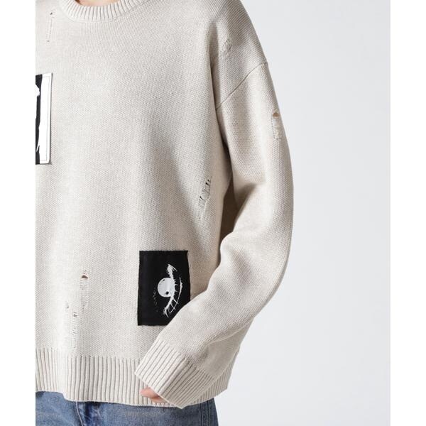 ロイヤルフラッシュ（ROYAL FLASH）/Guernika／Crash Knit sweater (Cell Division)／Beige_5