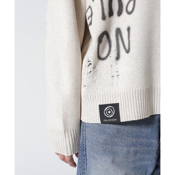 ロイヤルフラッシュ（ROYAL FLASH）/Guernika／Crash Knit sweater (Cell Division)／Beige_6