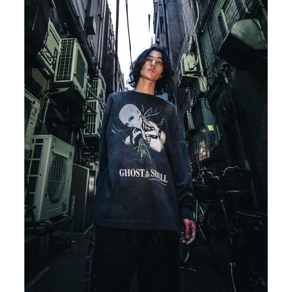 ロイヤルフラッシュ（ FLASH）/SAINT MICHAEL／セントマイケル×攻殻機動隊／GS_LS TEE／GITS／BLACK